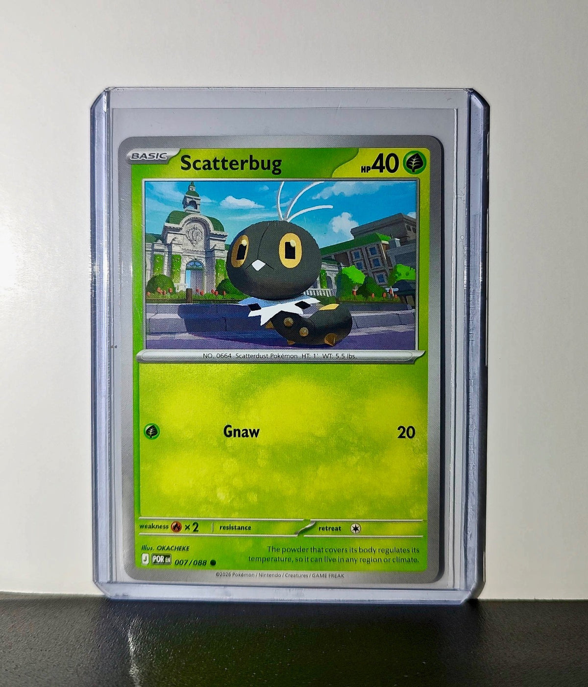 Pokemon Scatterbug HP40 Basic Grass 007/88 2025 Perfect Order Mega Evolution
