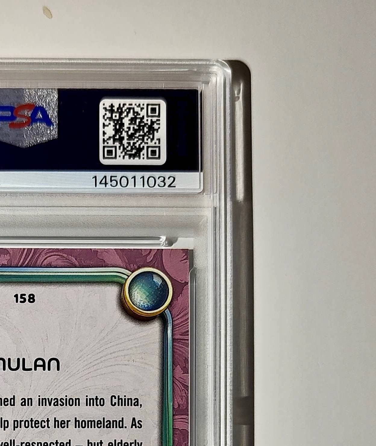 Mulan 2025 Topps Disney Cartoon Princess #158 Card Mulan PSA 10 Gem