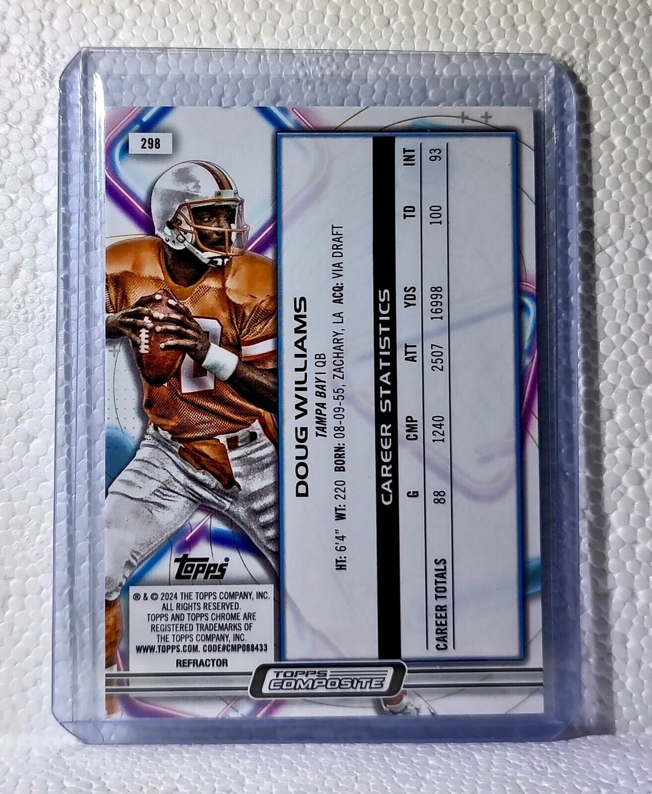 Doug Williams 2023 Topps Chrome Refractor NFL #298 Card Tampa Bay Buccaneers