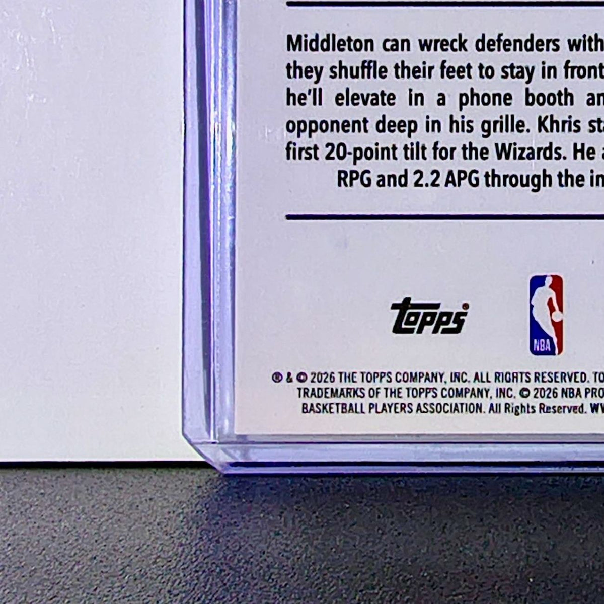Khris Middleton 2025-26 NBA Topps Chrome Update #101 Card Washington Wizards