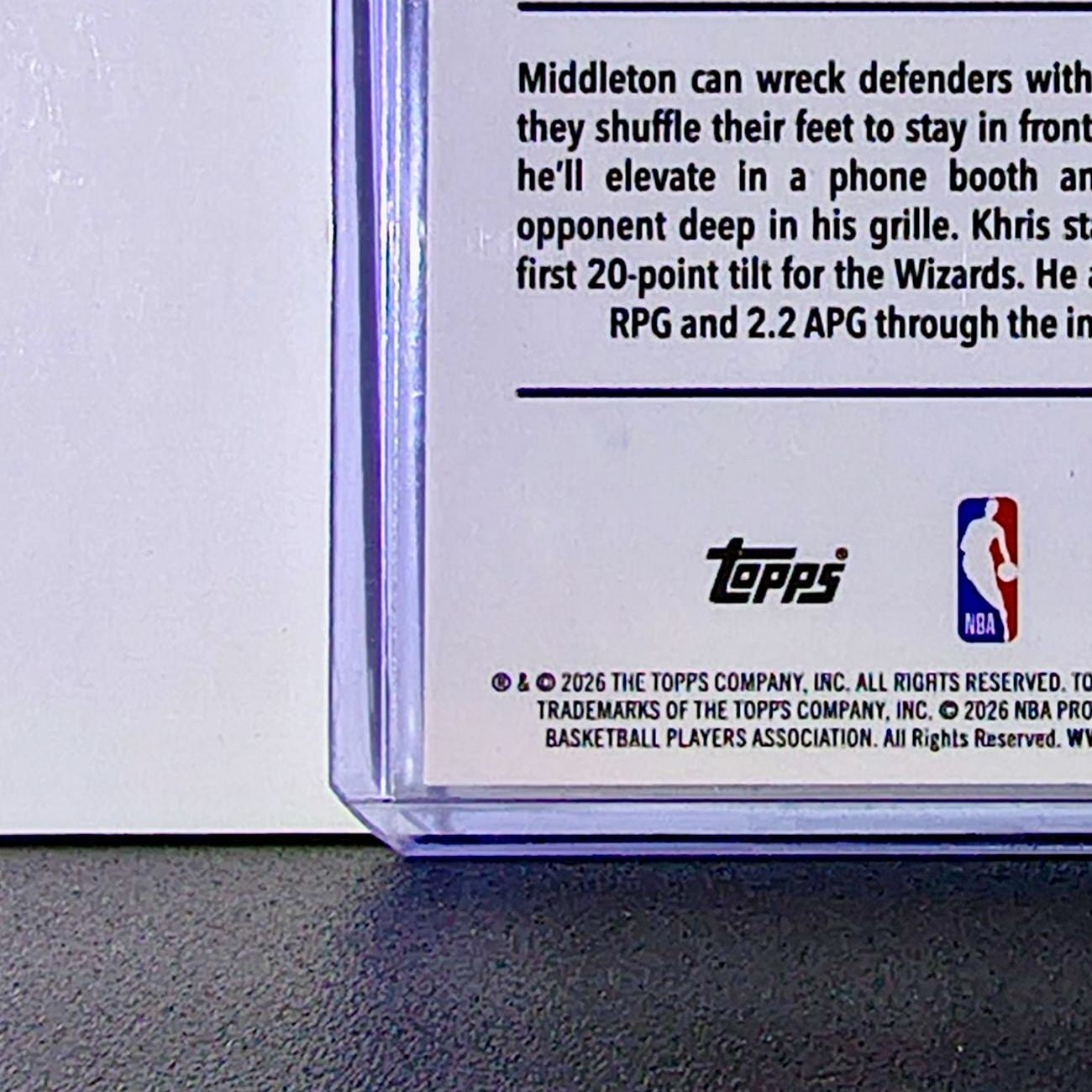 Khris Middleton 2025-26 NBA Topps Chrome Update #101 Card Washington Wizards
