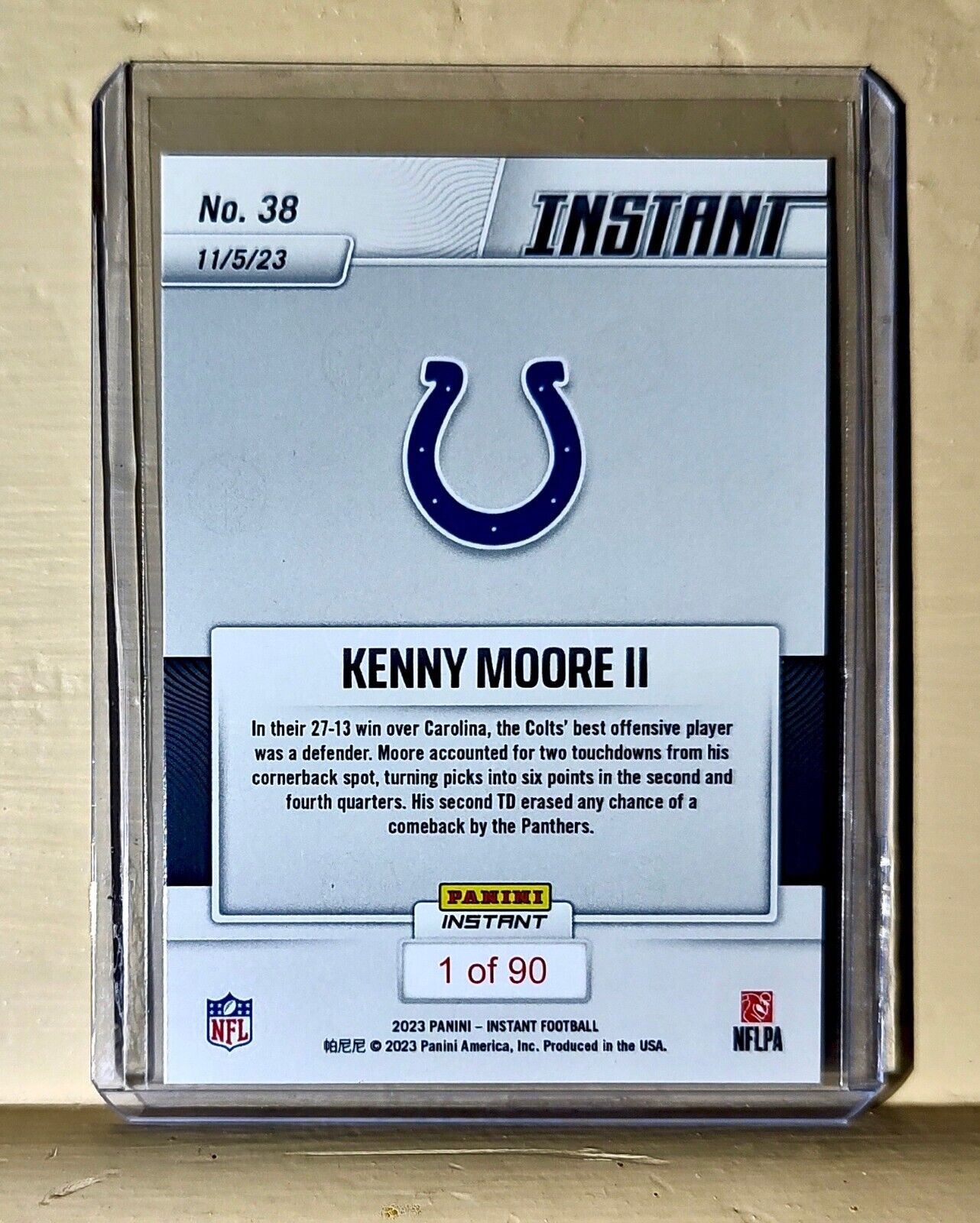 Kenny Moore II 2023 Panini NFL Football #38 Card 1 of 90 Colts