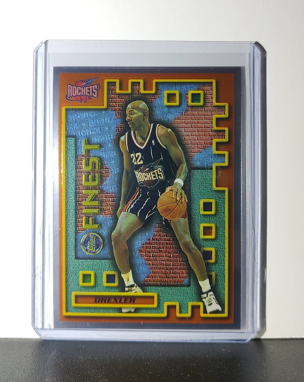 Clyde Drexler 1995-96 Topps Finest NBA #M27 Mysterly Rockets