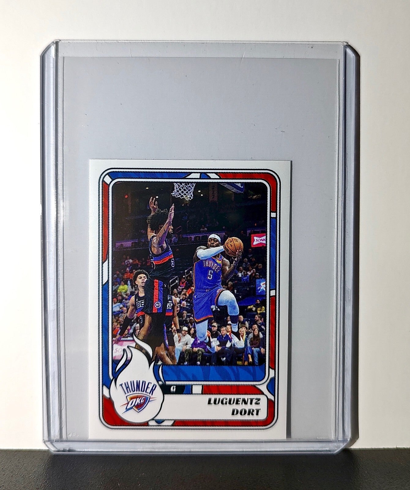 Luguentz Dort 2024-25 Panini NBA #417 Sticker Card Oklahoma City Thunder