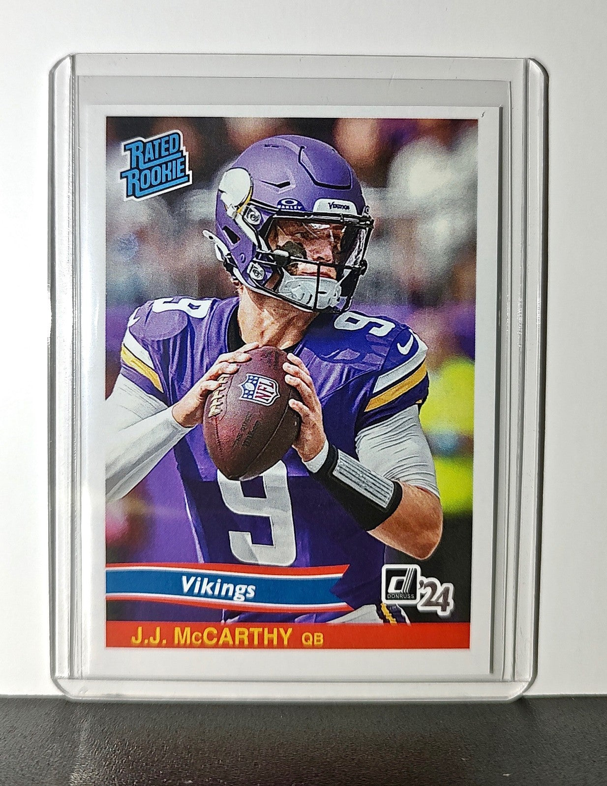 J.J. McCarthy Rookie 2024 Panini Rated Rookie Retro NFL #7 Vikings 1 of 890