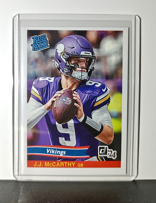 J.J. McCarthy Rookie 2024 Panini Rated Rookie Retro NFL #7 Vikings 1 of 890