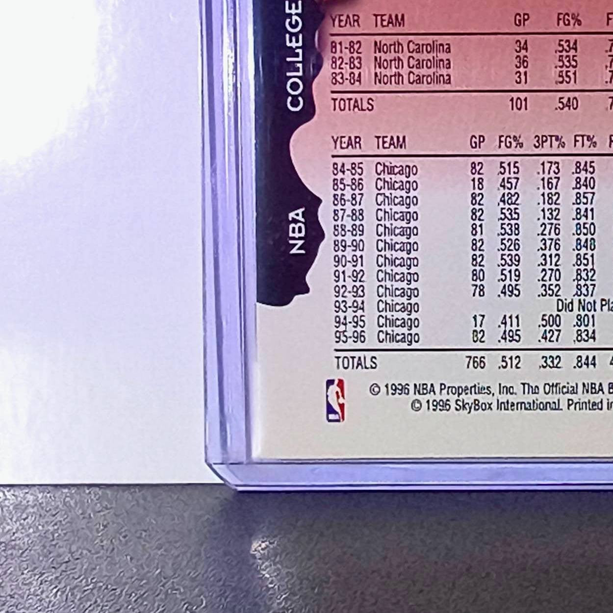 Michael Jordan 1996-97 NBA Hoops #20 Basketball Card Chicago Bulls