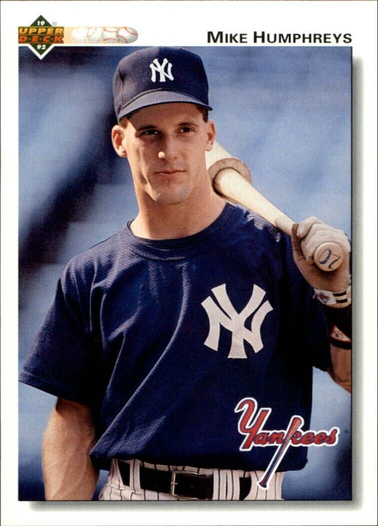 Mike Humphreys 1992 Upper Deck MLB #432 Baseball Card New York Yankees