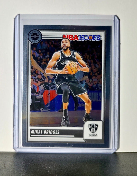 Mikal Bridges 2023-24 Panini Premium Stock NBA Hoops #180 Card Brooklyn Nets