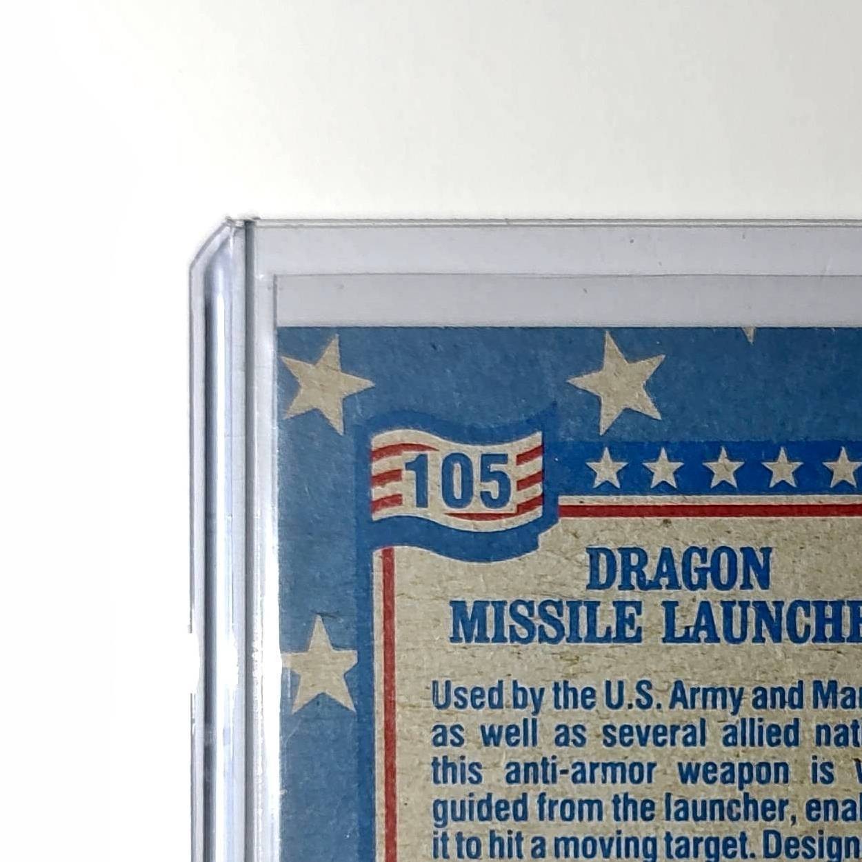 Dragon Missile Launcher 1991 Topps Desert Storm #105 Card