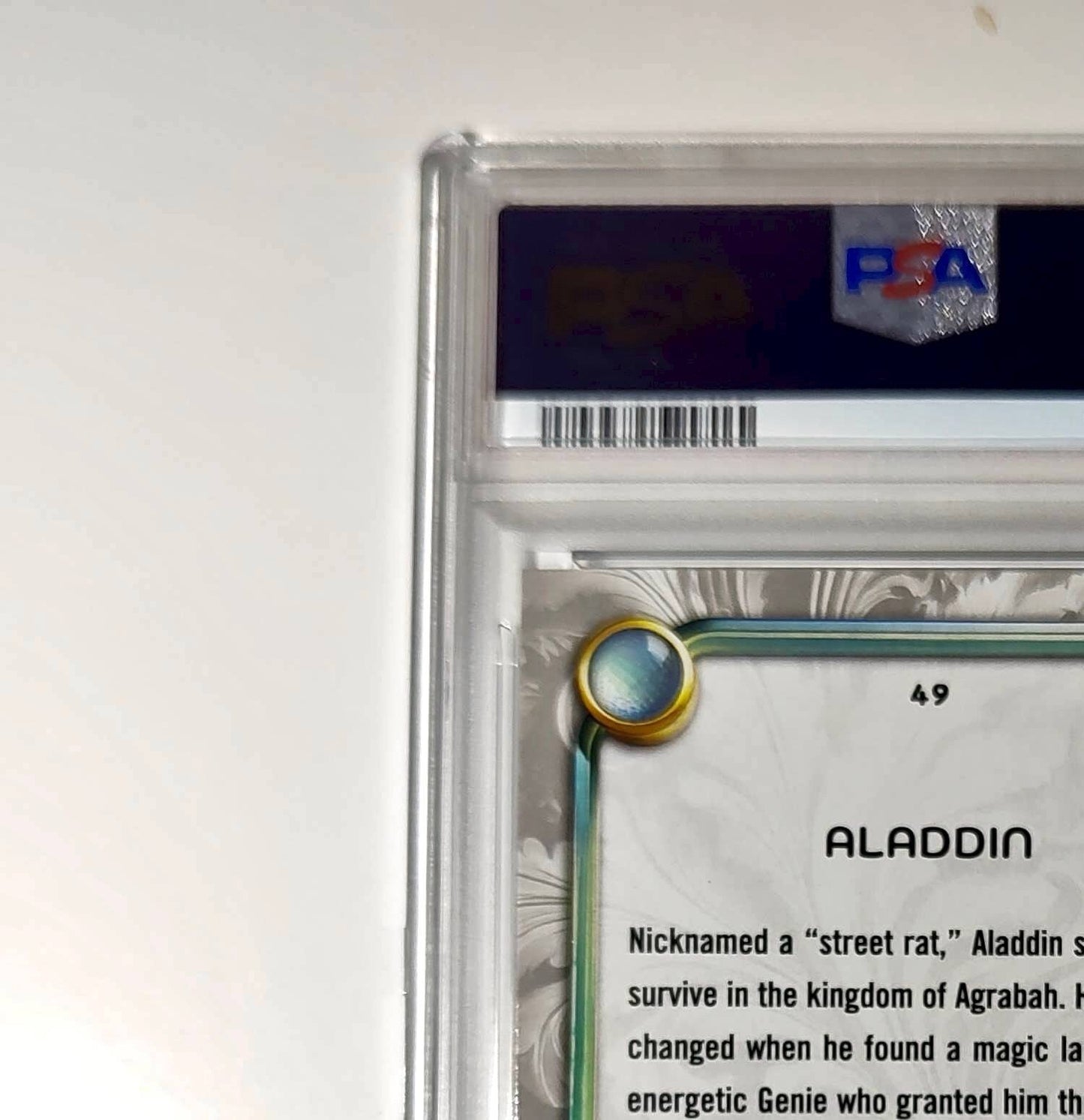 Aladdin 2025 Topps Disney Wonder #49 Winter Variant Card Aladdin PSA 8