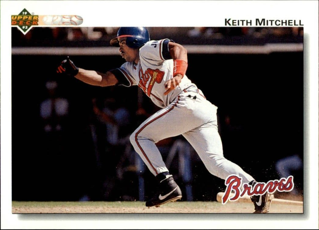 Keith Mitchell 1992 Upper Deck MLB #454 Baseball Card Atlanta Braves