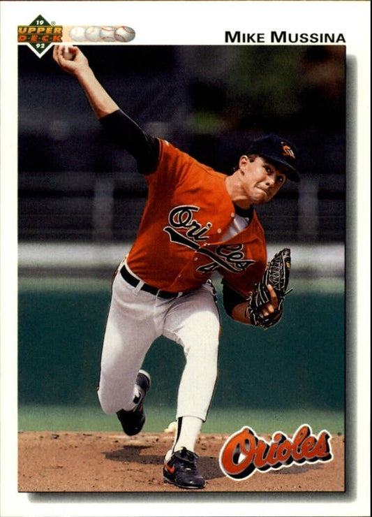 Mike Mussina 1992 Upper Deck MLB #675 Baseball Card Baltimore Orioles
