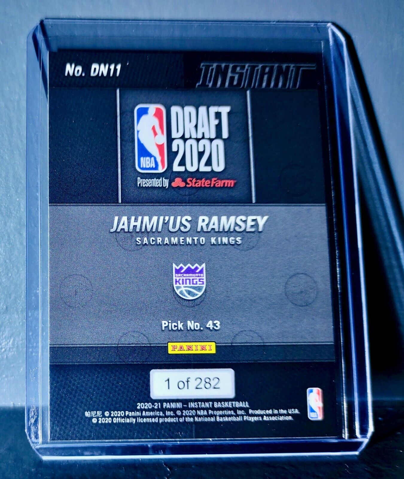 Jahmi'us Ramsey 2020-21 Panini Draft Night #11 Basketball Rookie Card 1 of 282