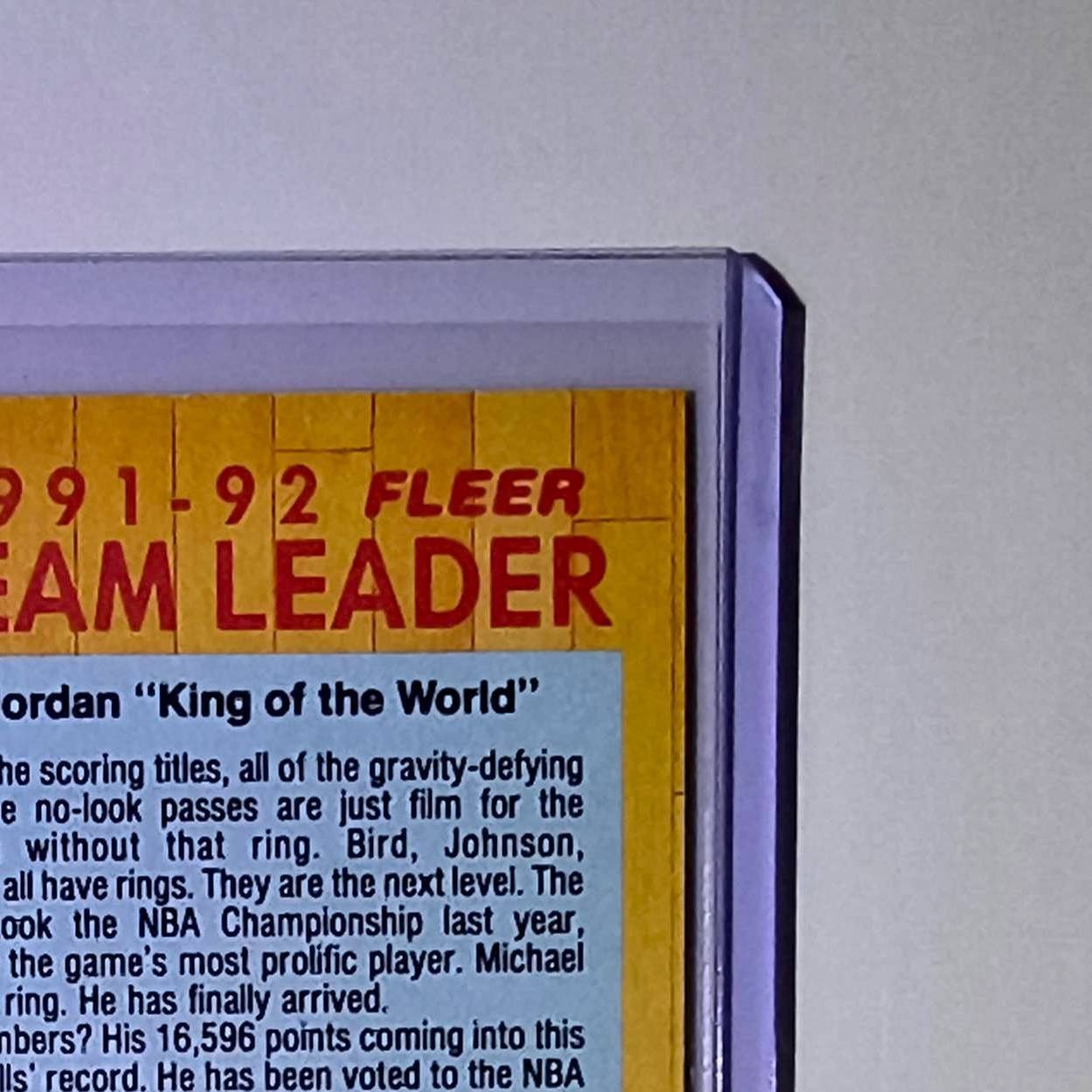 Michael Jordan 1991-92 Fleer Team Leader #375 Basketball Card Chicago Bulls