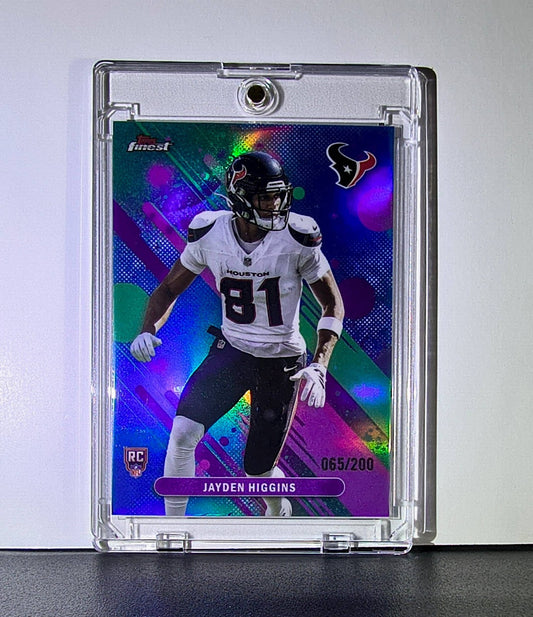 Jayden Higgins Rookie 2025 Topps Finest NFL #26 Card Houston Texans 065/200
