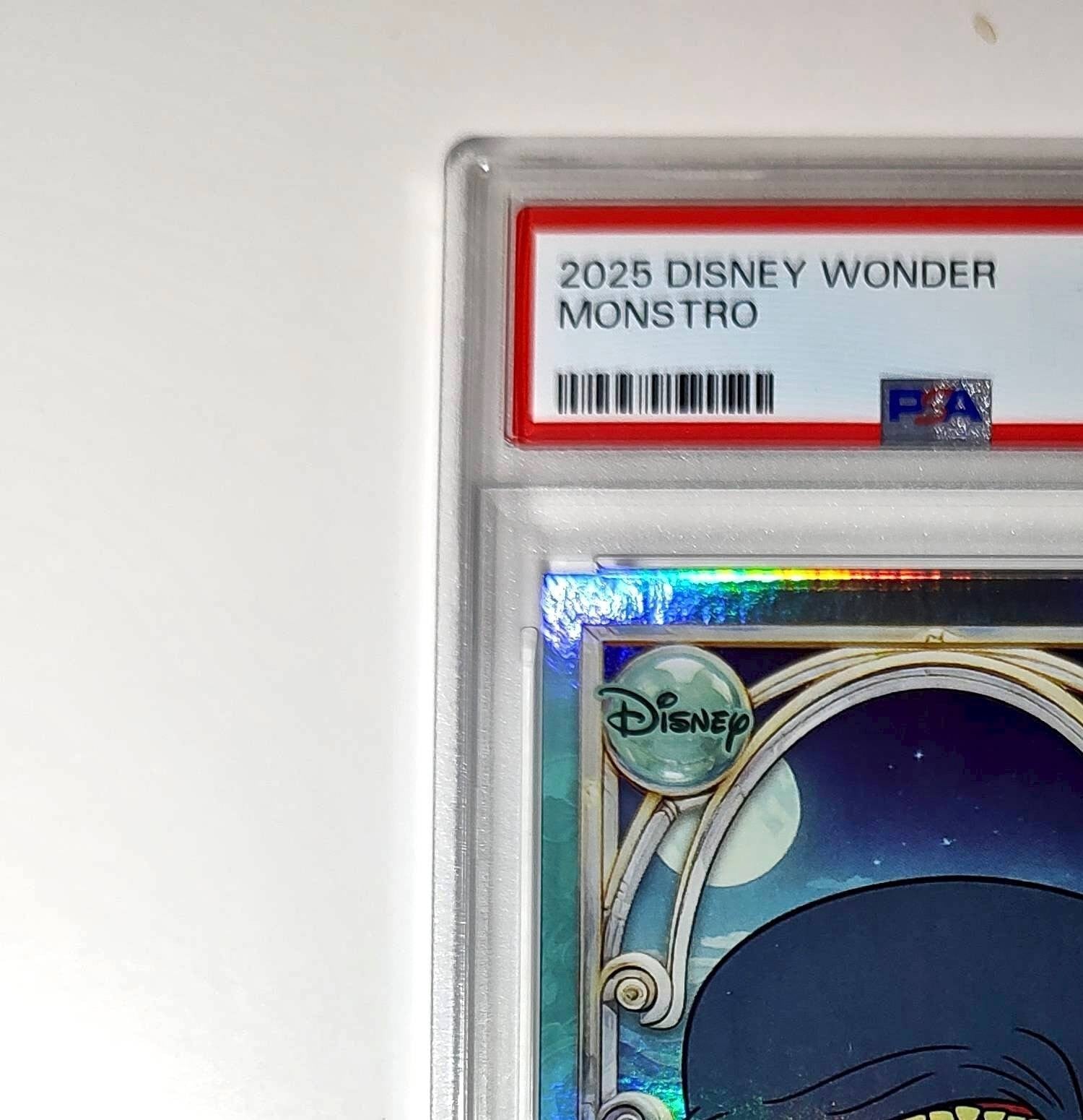 Monstro 2025 Topps Disney Wonder #110 Diamond Card Pinocchio PSA 8