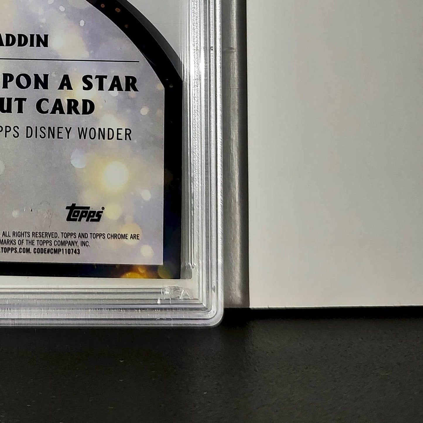 Aladdin 2025 Topps Chrome Disney #W-5 Wish Upon A Star Die Cut Aladdin PSA 9