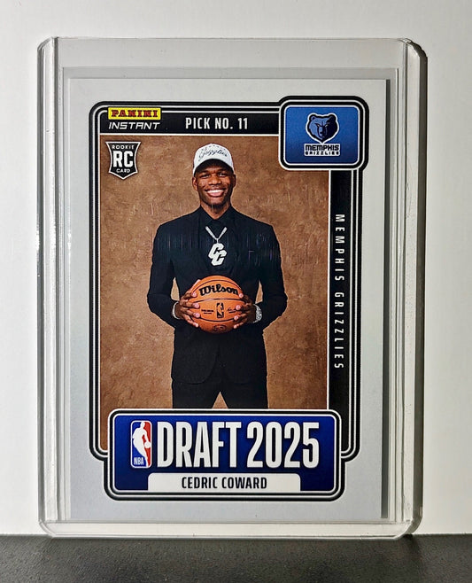 Cedric Coward Rookie 2025-26 Panini NBA #11 Draft Night Card Memphis Grizzlies