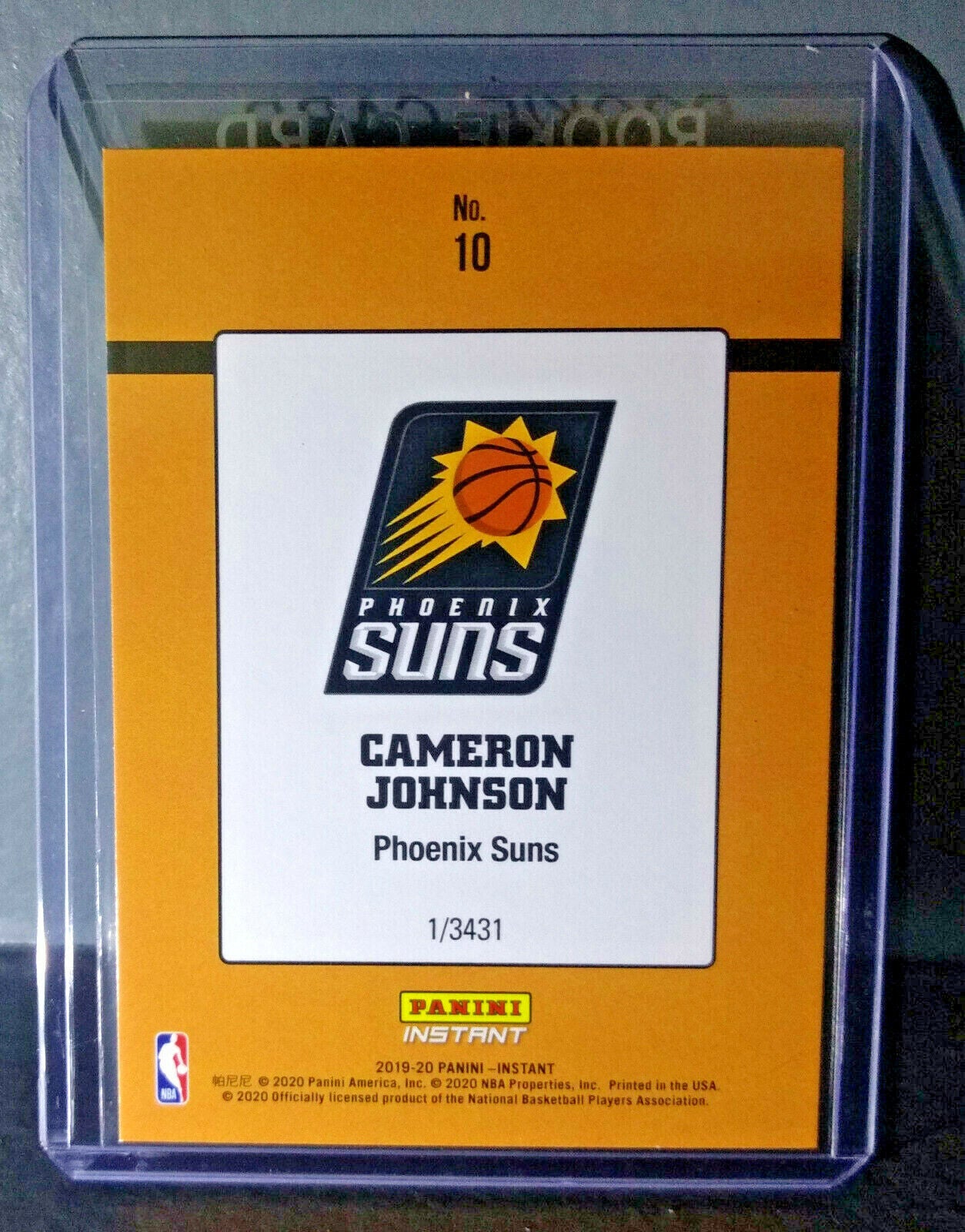 Cameron Johnson 2019-2020 Panini NBA #10 Rated Rookie Retro Card 1/3431