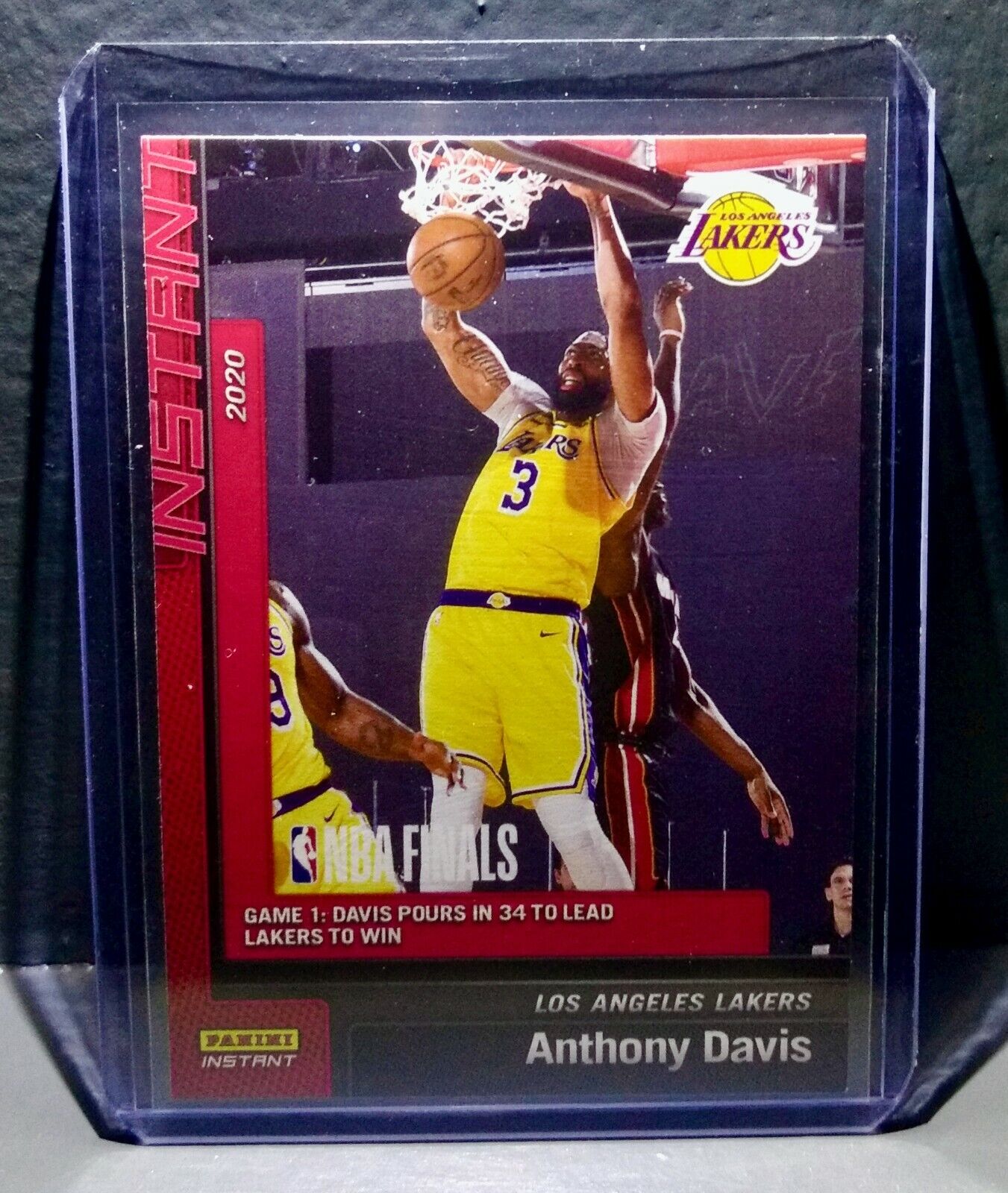 Anthony Davis 2020 Panini LA Lakers NBA Champions #21 Basketball Card