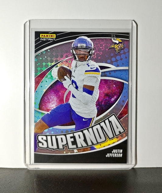 Justin Jefferson 2024 Panini Supernova NFL #7 Football Card Vikings 1/451