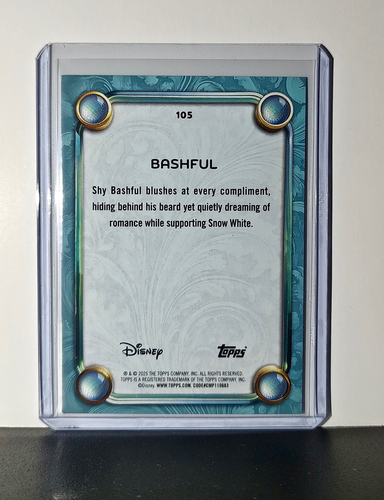 Bashful 2025 Topps Disney Wonder #105 Diamond Card Snow White & the Seven Dwarfs