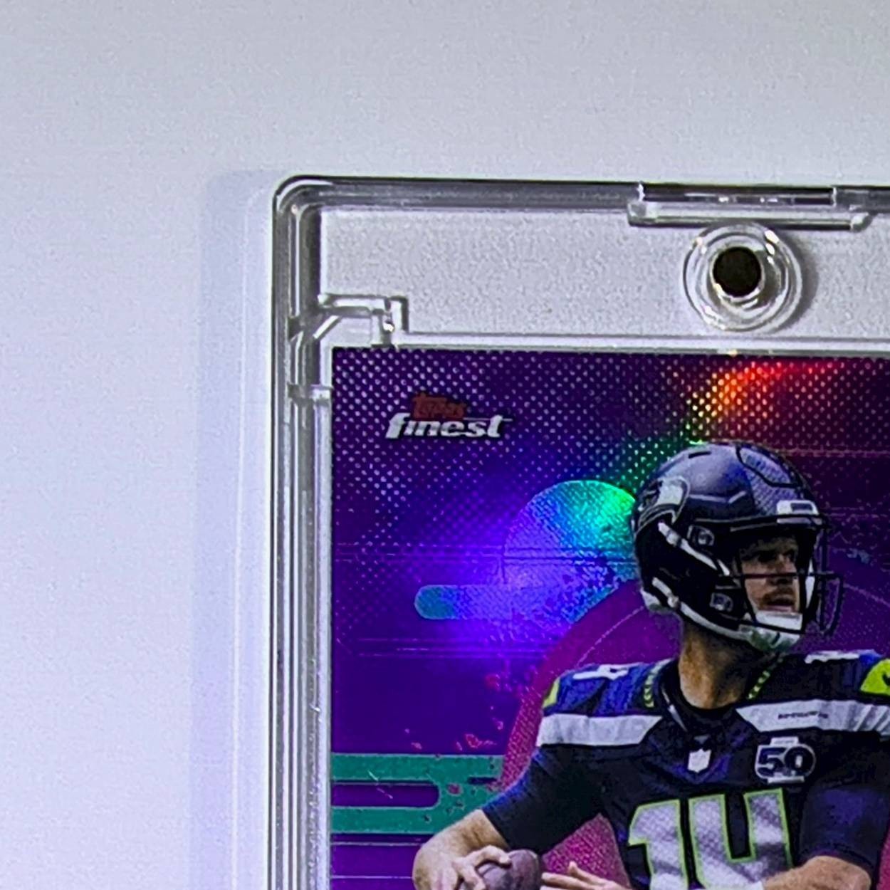 Sam Darnold 2025 Topps Finest Nebula NFL #147 Uncommon Purple Refractor 191/200