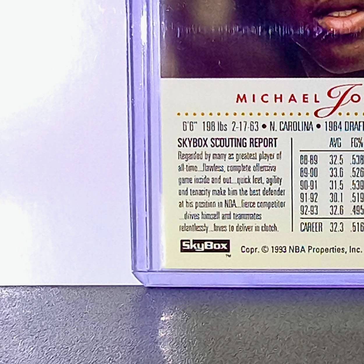 Michael Jordan 1993-94 Skybox #45 Basketball Card Chicago Bulls