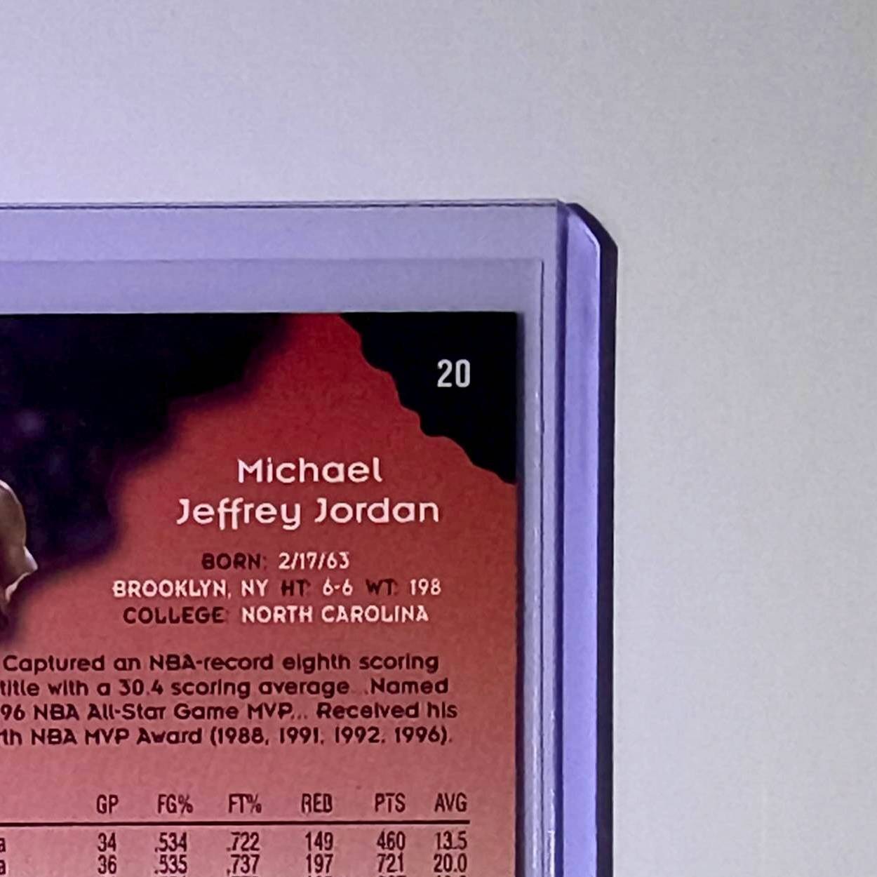 Michael Jordan 1996-97 NBA Hoops #20 Basketball Card Chicago Bulls