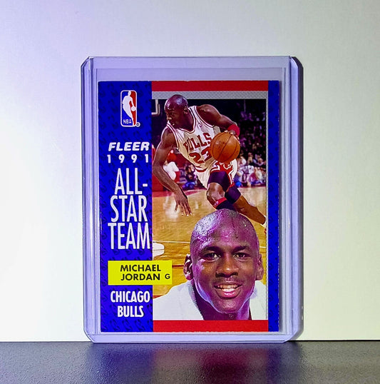 Michael Jordan 1991-92 Fleer All-Star Team #211 Basketball Card Chicago Bulls