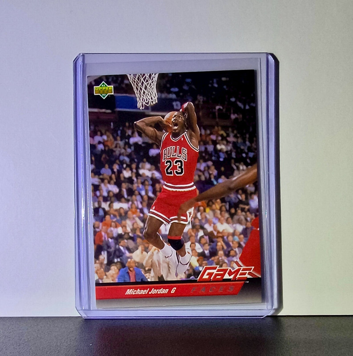 Michael Jordan 1992-93 Upper Deck Game Faces #488 Basketball Card Chicago Bulls