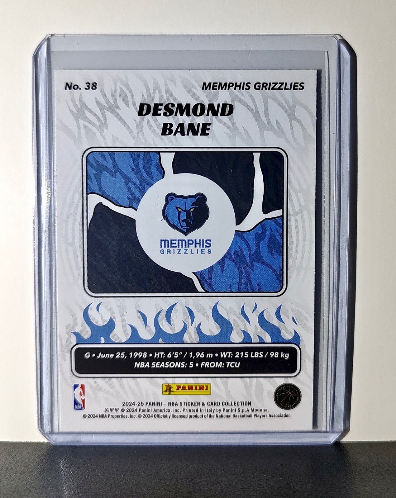 Desmond Bane 2024-25 Panini NBA #38 Foil Sticker Card Memphis Grizzlies