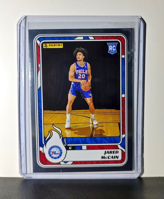 Jared McCain Rookie 2024-25 Panini NBA #82 Foil Sticker Card Philadelphia 76ers