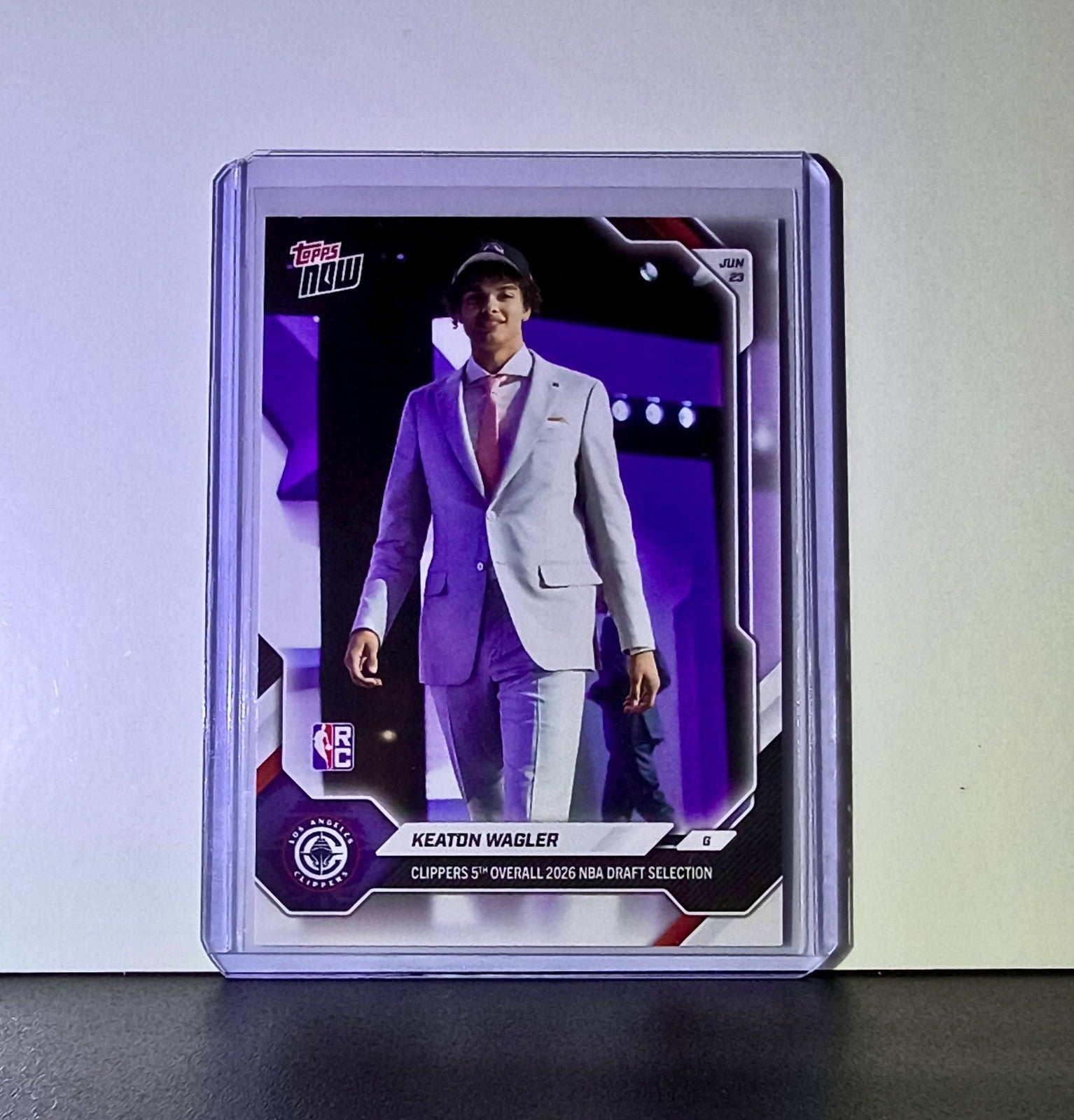 Keaton Wagler Rookie 2026-27 Topps NBA Draft Night KWAG Card LA Clippers