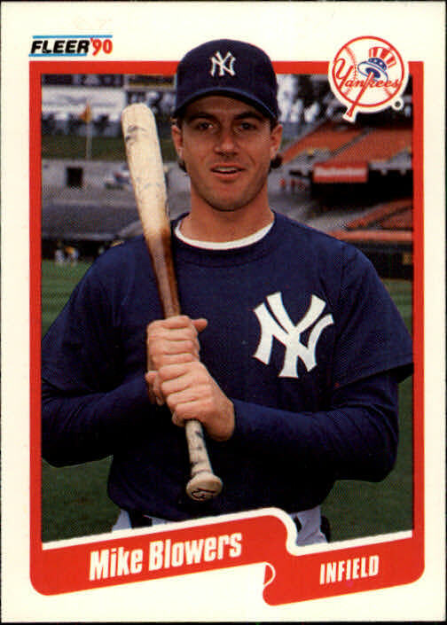 1990 Mike Blowers Fleer Baseball Card #438