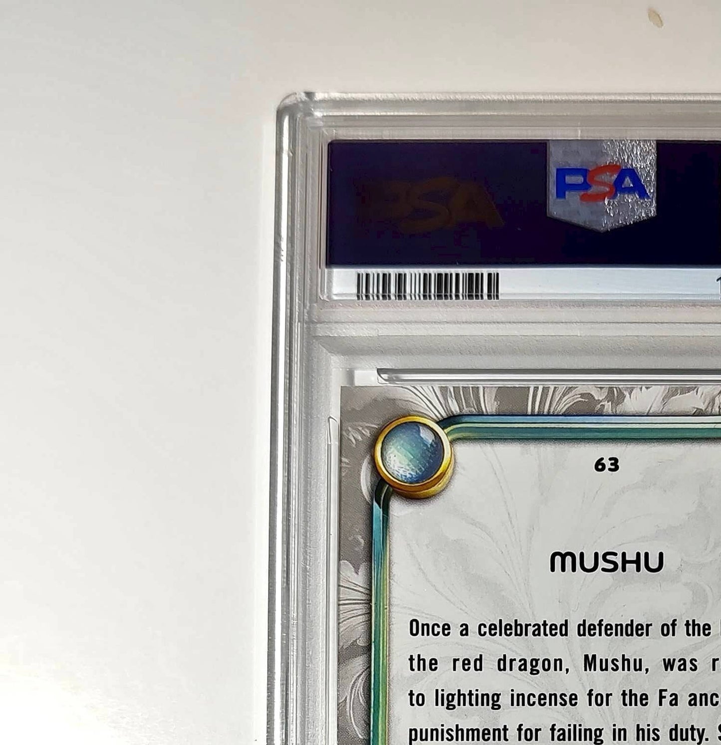 Mushu 2025 Topps Disney Wonder #63 Winter Variant Card Mulan PSA 7
