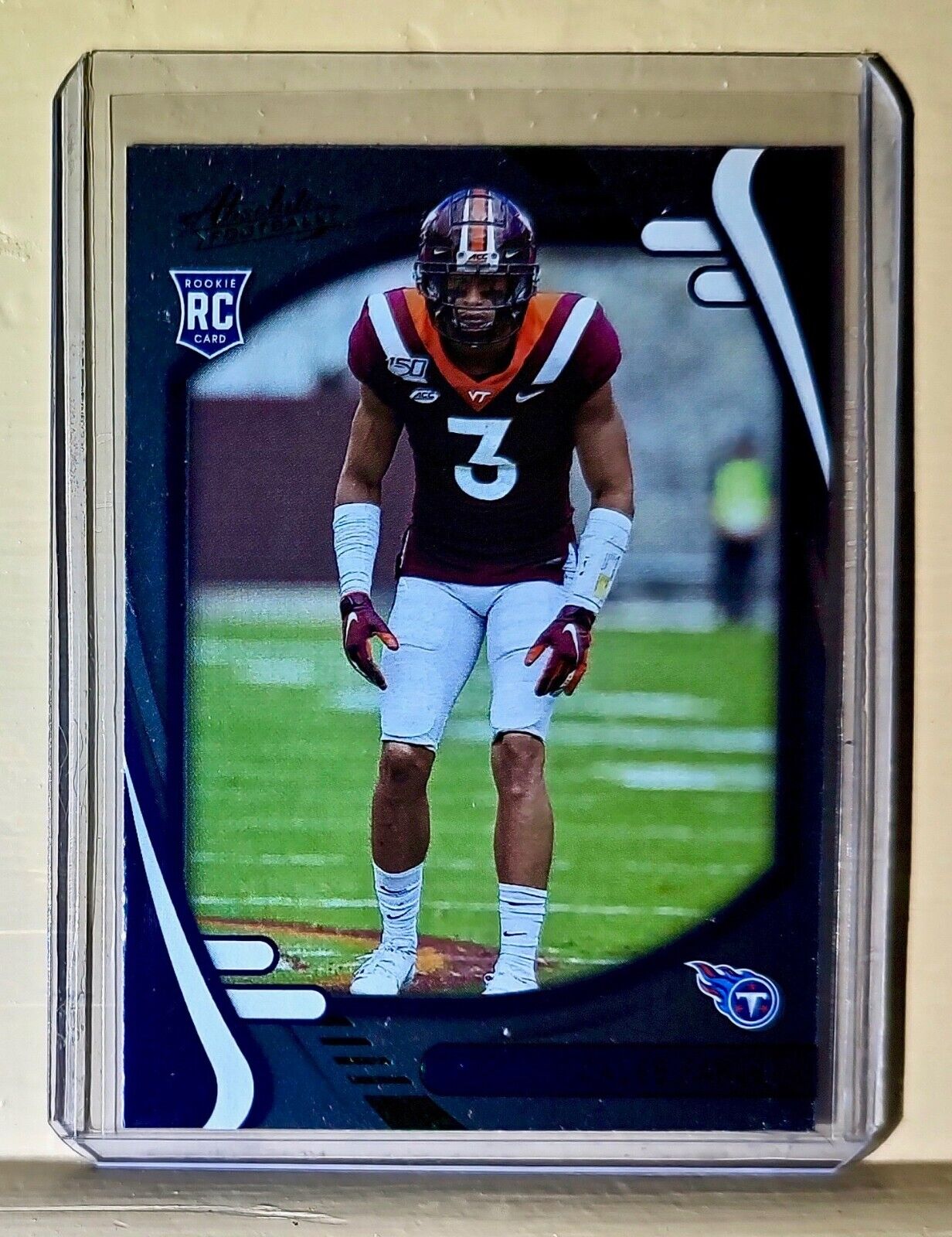 Caleb Farley 2021 Panini NFL Absolute Green Parallel #144 Rookie Card Titans