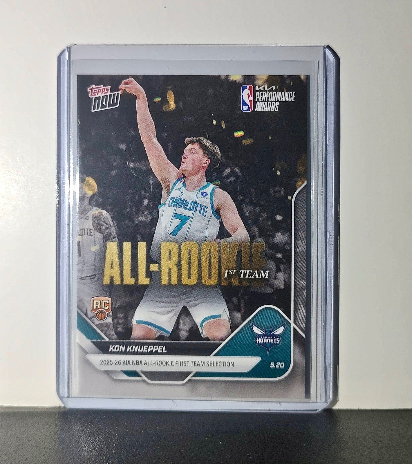 Kon Knueppel Rookie 2025-26 Topps Now NBA All-Rookie 1st Team Hornets
