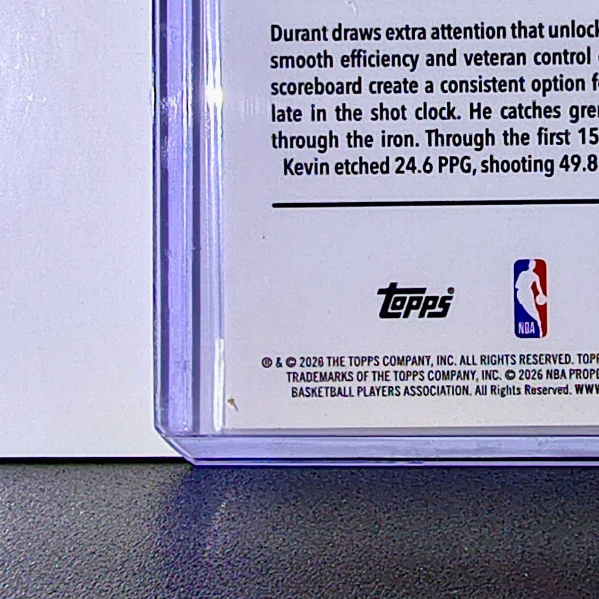 Kevin Durant 2025-26 NBA Topps Chrome Update #23 Basketball Card Houston Rockets