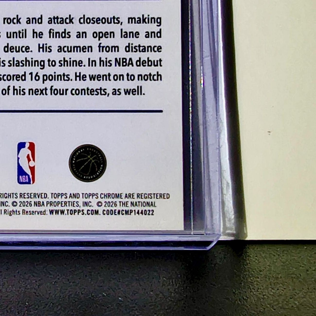 Tre Johnson III Rookie 2025-26 NBA Topps Chrome Update #156 Card Wizards