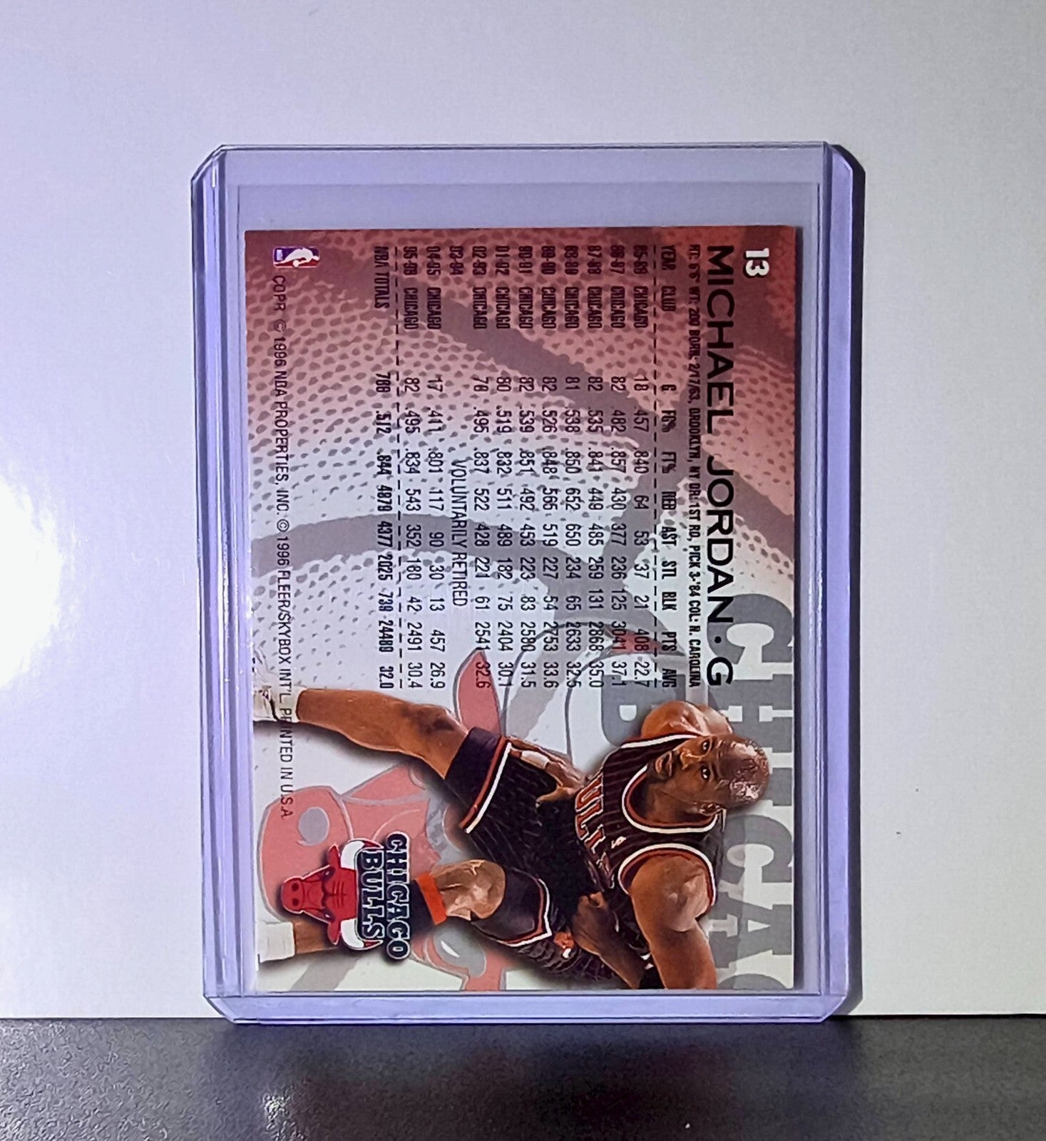 Michael Jordan 1996-97 Fleer #13 Basketball Card Chicago Bulls
