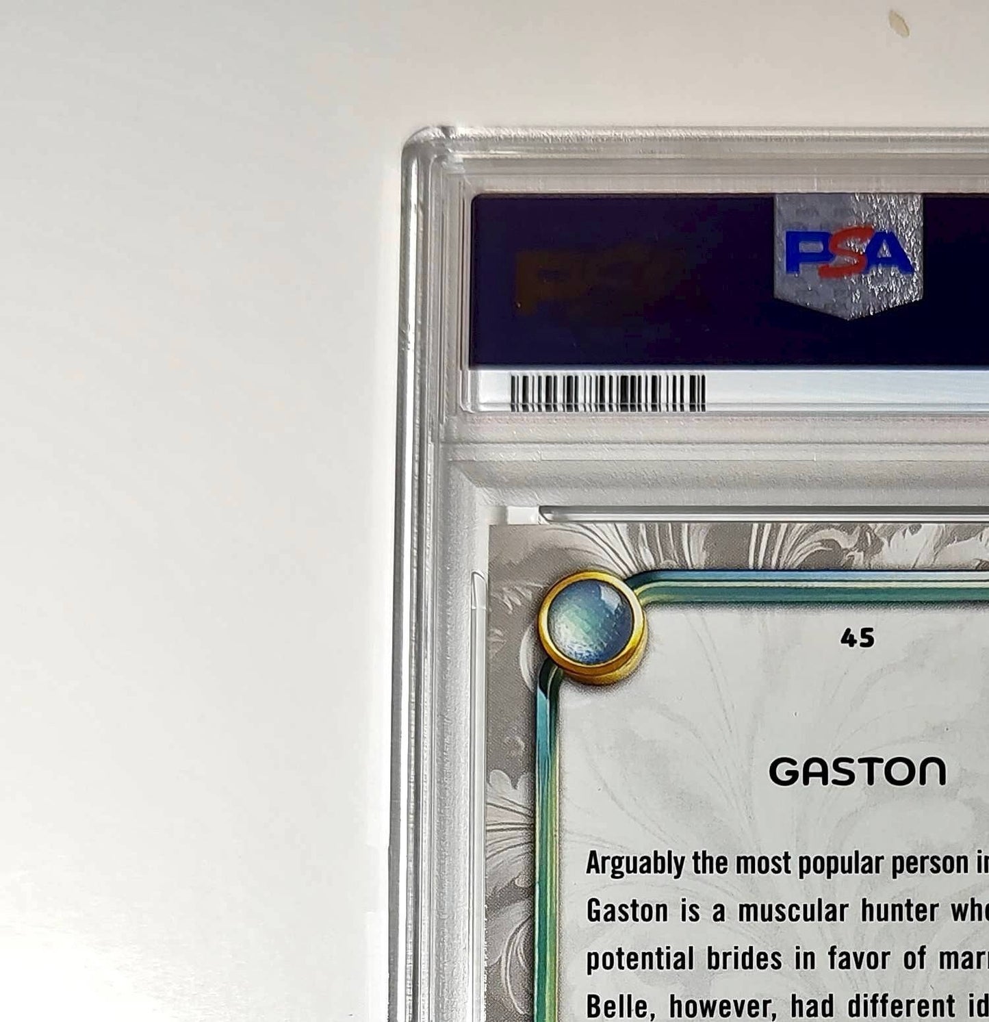 Gaston 2025 Topps Disney #45 Winter Variant Card Beauty and the Beast PSA 8
