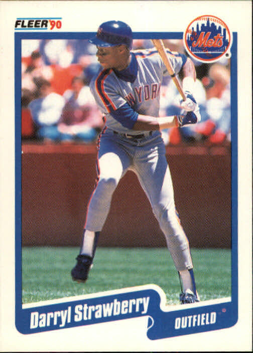 1990 Darryl Strawberry Fleer Baseball Card #217