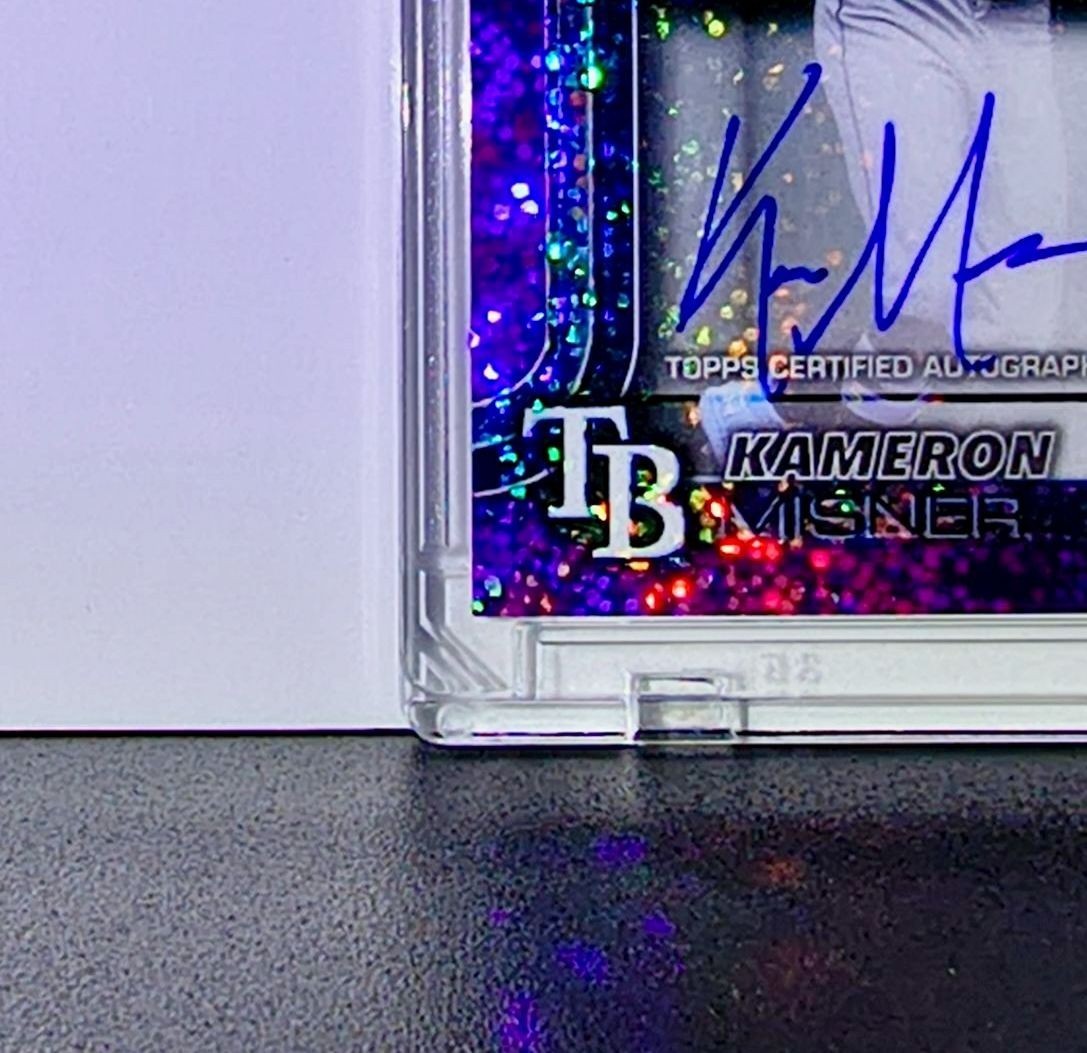 Kameron Misner Rookie 2025 MLB Topps Chrome Purple Sparkle Refractor Auto /299