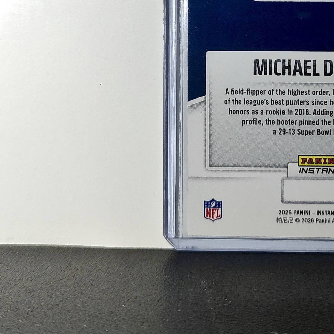 Michael Dickson 2026 Panini NFL Super Bowl LIX Champions #28 Seattle Seahawks