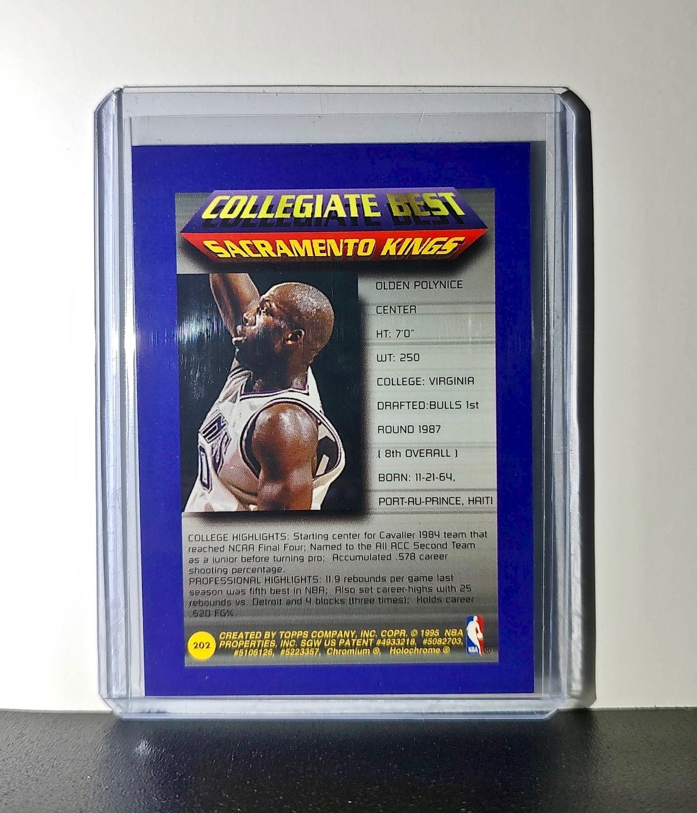 Olden Polynice 1994-95 Topps Finest #202 Collegiate Best