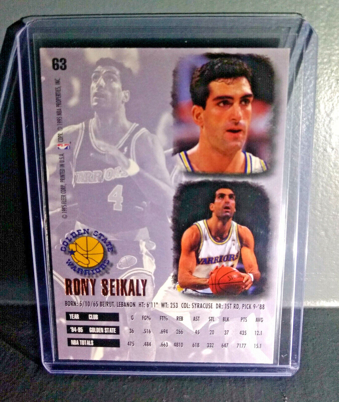 1995-96 Rony Seikaly Fleer Ultra #63 Basketball Card