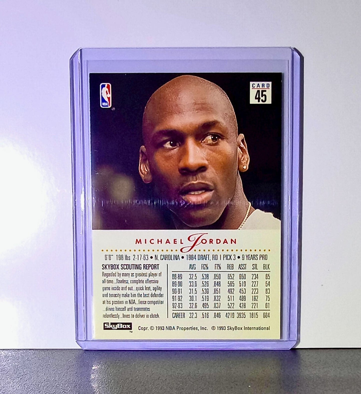 Michael Jordan 1993-94 Skybox #45 Basketball Card Chicago Bulls