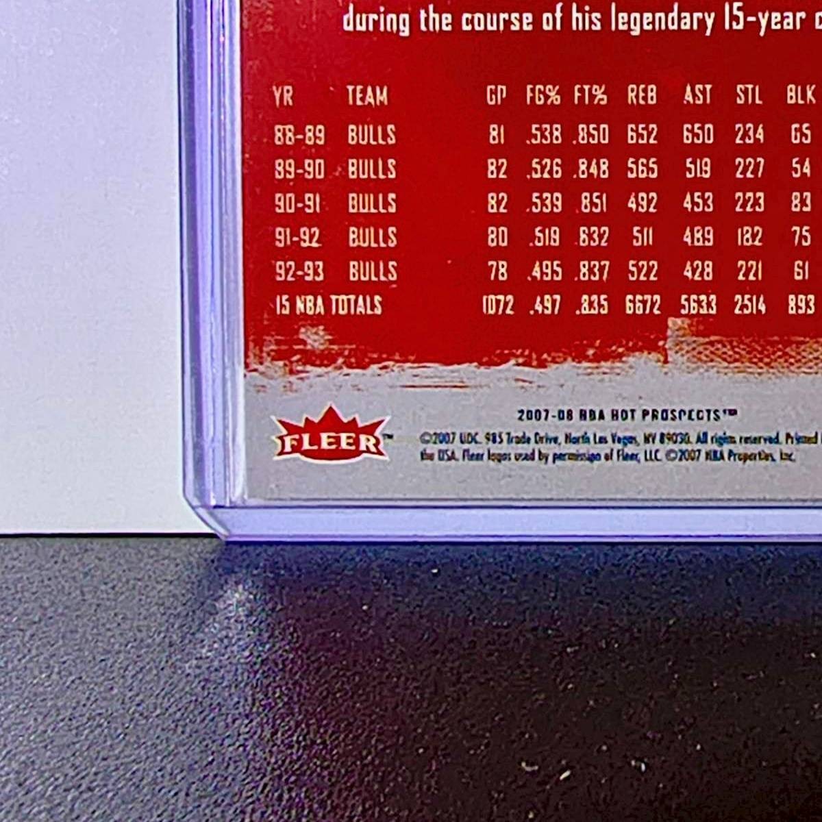 Michael Jordan 2007-08 Fleer Hot Prospects Stat Tracker ST-27 Card Chicago Bulls